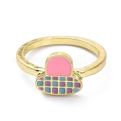 Bag Shape Alloy Enamel Finger Rings&nbsp;RJEW-Z008-26LG