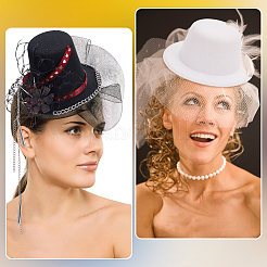 8Pcs 4 Colors Terry Fabric Mini Hat Fascinator Base&nbsp;AJEW-NB0005-99
