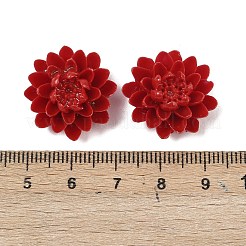 染色された合成珊瑚彫刻ビーズ  花  レッド  20x21x11.5mm  穴：1.6mm&nbsp;CORA-Z001-01B