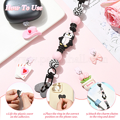 5Pcs Iron Cell Phone Holder Stand & PVC Mobile Dustproof Plugs&nbsp;HJEW-SW00431