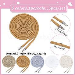 結婚式用 5色コットンリボン ウェディングロープ 5個  パーティーの装飾  ミックスカラー  2010mm  1pc /カラー&nbsp;HJEW-BC00046