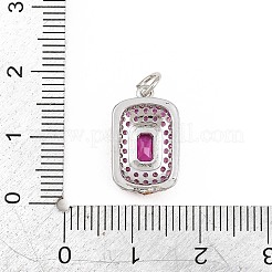 Brass Micro Pave Cubic Zirconia Pendantss&nbsp;CU-CBAAB9C-02P-02