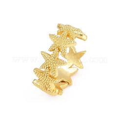 Brass Adjustable Cuff Rings for Women&nbsp;RJEW-H256-16G