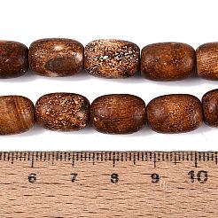 天然樹皮瑪瑙ビーズの連  13~14x10mm  穴：0.7~1mm  約28個/連  14.96~15.16インチ（38~38.5cm）&nbsp;G-Q606-84