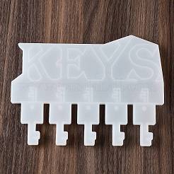 キーホルダー DIY シリコーン吊り下げ型  UVレジン用  エポキシ樹脂加飾製作  キー  155x210x10mm  穴：5.5mm&nbsp;LS-SIMO-D004-03B