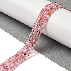 天然ブラックゴールドルチルクォーツビーズ連売り  ラウンド  2~2.5mm  穴：0.5mm  約170~220個/連  15.16~15.75''（38.5~40センチメートル）&nbsp;G-B090-A12-01