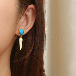 Bohemian Stainless Steel Dangle Stud Earrings&nbsp;WG0840-1