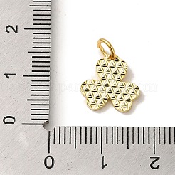 スターリングシルバーのハートフラワーチャーム925個  丸カン付き  ゴールドカラー  11x11.5x1mm  穴：3mm&nbsp;STER-K180-11B-G