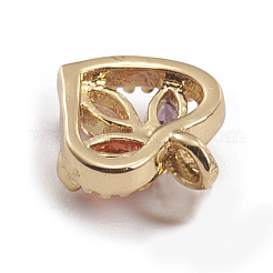 Brass Micro Pave Cubic Zirconia Charms&nbsp;ZIRC-L091-048G