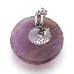 Natural Amethyst Pendants&nbsp;KK-F751-B17