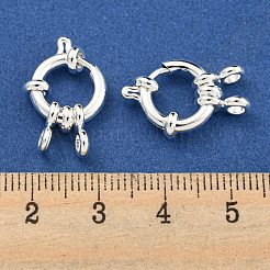 304ステンレススチールスプリングリング留め金  リング  銀  12.5x4mm  穴：2.5mm&nbsp;STAS-G190-17S