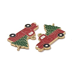 Christmas Theme Rack Plating Alloy Enamel Pendants&nbsp;X-PALLOY-O109-16LG