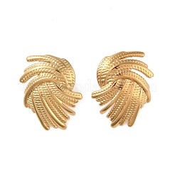 304ステンレススチールスタッドピアス  ゴールドカラー  27.5x21mm&nbsp;EJEW-O004-06G