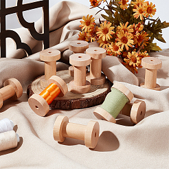 Retro Wood Sewing Cross Stitch Embroidery Thread Storage Bobbins&nbsp;WOOD-WH0124-66