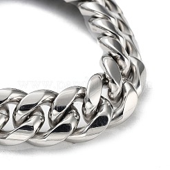 Non-Tarnish 304 Stainless Steel Cuban Link Chains Bracelets for Men & Women&nbsp;BJEW-D031-20P