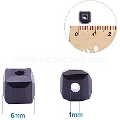 ガラスビーズ  多面カット  キューブ  ミックスカラー  6x6x6mm  穴：1mm  約50PCS /カラー  900個/箱&nbsp;GLAA-PH0007-10