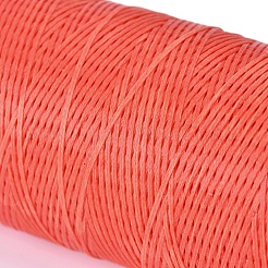 ポリエステルワックスコード  マイクロマクラメコード  ワックスミシン糸  フラット  レッドオレンジ  0.8mm  約284.33ヤード（260m）/ロール&nbsp;YC-I003-A27