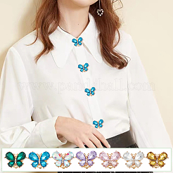 37Pcs Butterfly Alloy Rhinestone Cufflinks and Acrylic Buttons&nbsp;HJEW-PH02308