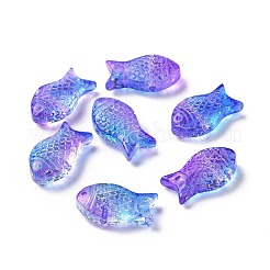 Transparent Spray Painted Glass Beads&nbsp;GLAA-I050-10