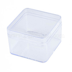 ポリスチレンプラスチックビーズ貯蔵容器  正方形  透明  7x7x5cm&nbsp;CON-N011-038