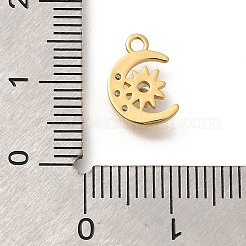 Rack Plating Brass Micro Pave Cubic Zirconia Pendants&nbsp;KK-M296-17G