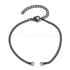 304ステンレススチールチェーンブレスレットの作り方  ミックスカラー  6-3/4インチ（17cm）  3個/セット&nbsp;AJEW-JB01212