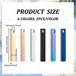 12Pcs 6 Styles 304 Stainless Steel Pendants&nbsp;STAS-BC0003-85