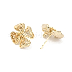Brass Stud Earring Findings&nbsp;KK-Z099-05G-02