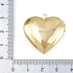Brass Heart Locket Pendants&nbsp;KK-C114-12G
