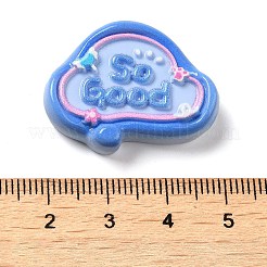 オペーク樹脂カボション  カボションっていい言葉ですね  雲  23.5x30x7.5mm&nbsp;RESI-F049-01D