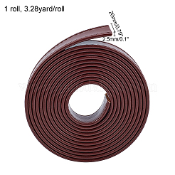 PUレザーコード  フラット  ココナッツブラウン  20x2.5mm  3 m /ロール&nbsp;DIY-WH0209-99C