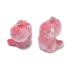 Flocking Opaque Resin Pendants&nbsp;RESI-F064-A14