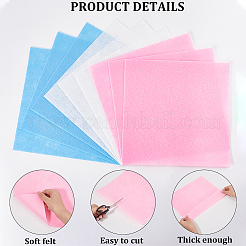 4セット3色の不織布  DIYクラフト用品  正方形  ミックスカラー  300x300x1mm&nbsp;DIY-CP0012-12A