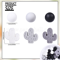 Cactus/Round Silicone Beads&nbsp;SIL-YW0001-50D