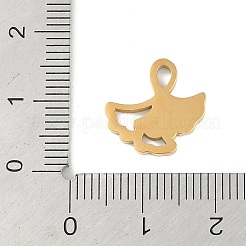 イオンプレーティング（IP）304ステンレススチールチャーム  イチョウの葉チャーム  ゴールドカラー  14x14x1.5mm  穴：3x1.5mm&nbsp;STAS-C108-16G