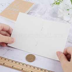 紙の結婚式のゲストブックのメモ帳  結婚式の装飾のため  彼の誓いと彼女の誓いの言葉が入った四角形  バリーウッド  105x78x1mm  2本/セット&nbsp;AJEW-WH0415-91A