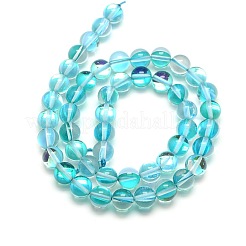 Synthetic Moonstone Beads Strands&nbsp;X-G-F143-8mm-07