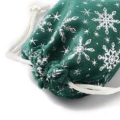 Silver Stamping Christmas Velvet Storage Bags&nbsp;ABAG-Q053-01B-01F