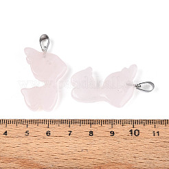 Natural Rose Quartz Pendants&nbsp;G-T144-11D