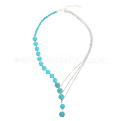 Alloy & Synthetic Turquoise Pendant Necklaces for Women&nbsp;FS-WGFCE16-06