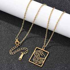 304 Stainless Steel Necklace&nbsp;LS-NJEW-D330-01G-01