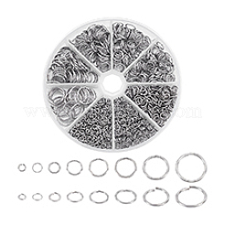 304ステンレススチールオープン丸カン  ステンレス鋼色  4~14x0.6~1.2mm  内径：2.4~11.6mm  1150個/セット&nbsp;STAS-PH0006-83