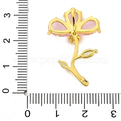 Brass Micro Pave Cubic Zirconia Pendants&nbsp;KK-A232-11G