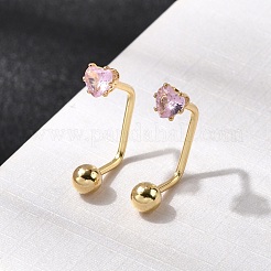 304 Stainless Steel Heart Stud Earrings&nbsp;EJEW-F396-04A-G