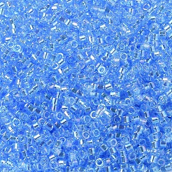 MIYUKIデリカビーズ小  シリンダー  日本製シードビーズ  15/0  （dbs0176)トランスペアレントアクアアブ  1.1x1.3mm  穴：0.7mm  約3500個/10g&nbsp;X-SEED-J020-DBS0176