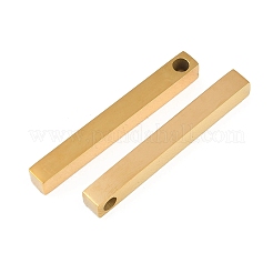 ステンレスペンダント201個  長方形のチャーム  イオンプレーティング（ip）  18KGP本金メッキ  40x5x5mm  穴：3mm&nbsp;STAS-P437-12G