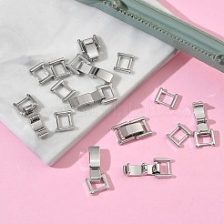 シェグレース真鍮製腕時計バンド留め具  カドミウムフリーと鉛フリー＆ニッケルフリー  長方形  プラチナメッキ  16x8.5x4mm&nbsp;XGRQ3P064-649P
