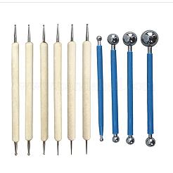 プロのDIYステンレススチールポリマークレイツール  ステンレス鋼色  12.5~13.3 6~8 CMXmm  10個/セット&nbsp;X-TOOL-WH0044-04