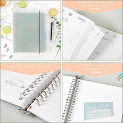 Rectangle Plastic Blank Recipe Notebook&nbsp;AJEW-WH20018-73C