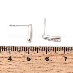 Teardrop Brass Micro Pave Clear Cubic Zirconia Stud Earrings&nbsp;EJEW-H180-26P